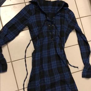 Brand new trendy plaid flannel dress